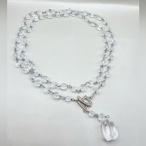 Silpada Crystal Quartz Front Toggle Necklace